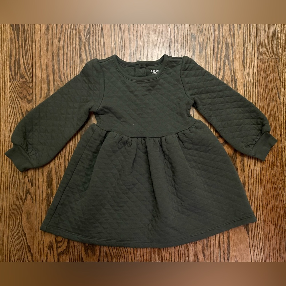 Carter's Quilted Dark Green Dress